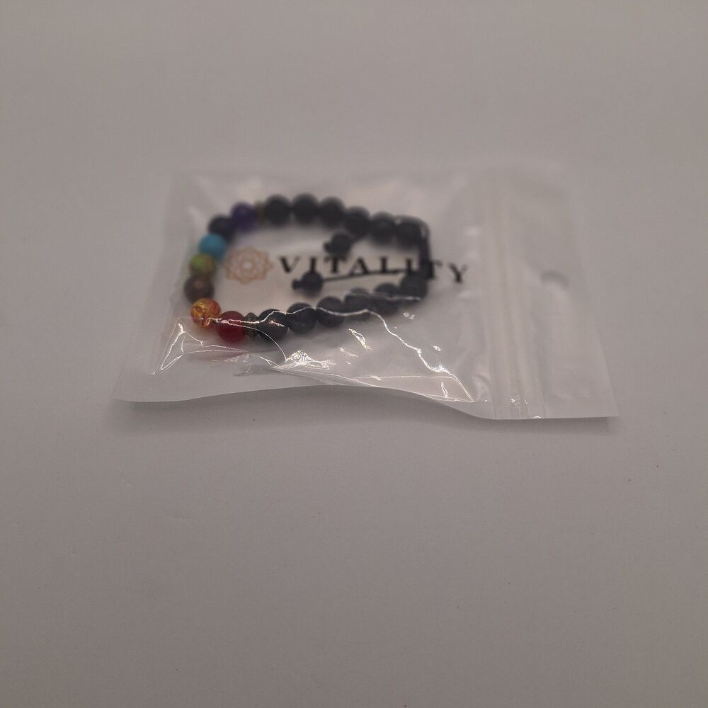 Vitality Chakra Lava Stone Stretch Bracelet
